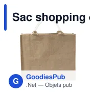 Sac shopping en toile de jute personnalisable avec logo - Ridley - Miniature 1