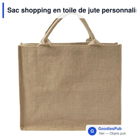 Sac shopping en toile de jute personnalisable avec logo - Ridley