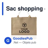 Sac shopping en toile de jute personnalisable avec logo - Ridley - Miniature 4