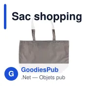 Sac shopping en velours côtelé Tino - Miniature 1