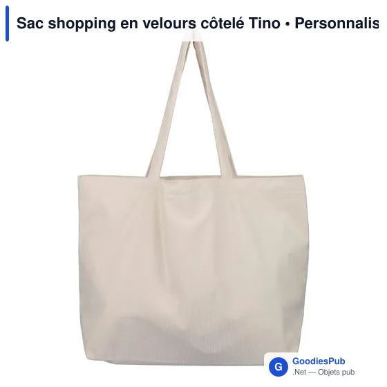 Sac shopping en velours côtelé Tino - Image 14