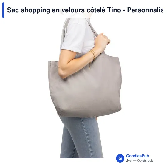 Sac shopping en velours côtelé Tino - Image 17