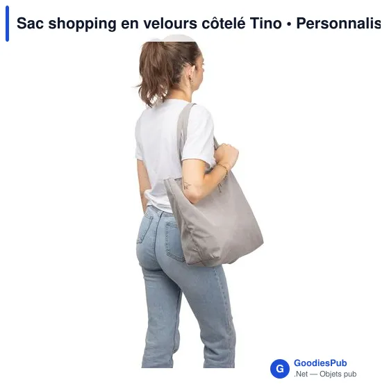 Sac shopping en velours côtelé Tino - Image 18