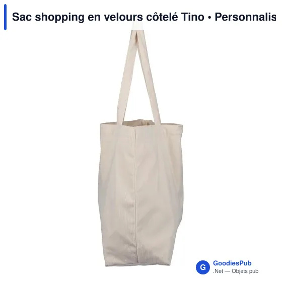 Sac shopping en velours côtelé Tino - Image 4