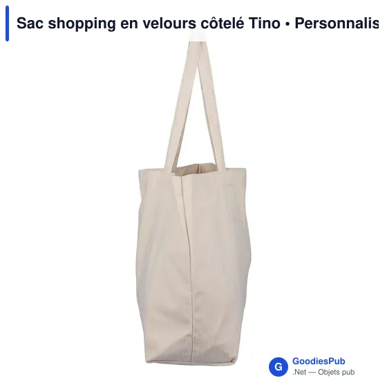 Sac shopping en velours côtelé Tino - Image 6