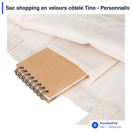 Sac shopping en velours côtelé Tino - Image 7