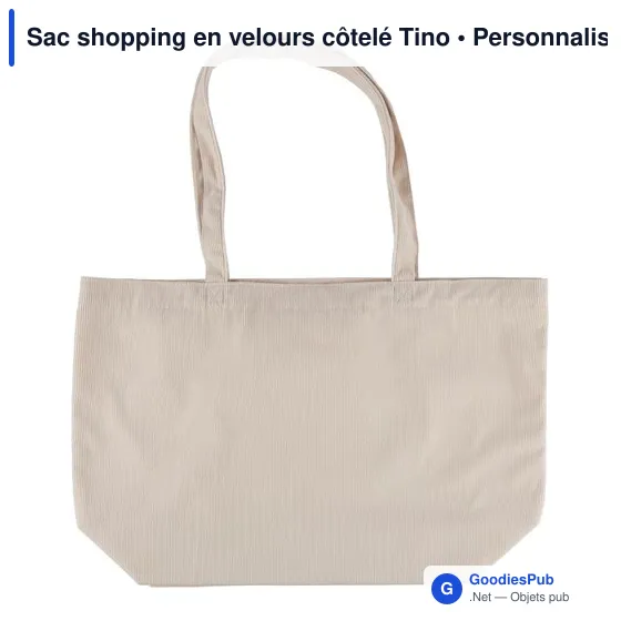 Sac shopping en velours côtelé Tino - Image 10
