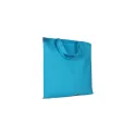 Variante Bleu clair - Sac shopping personnalisable anses courtes coton OEKO-TEX® 38x42 cm avec logo - Couleurs