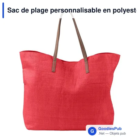 Sac de plage personnalisable en polyester avec logo - Sana