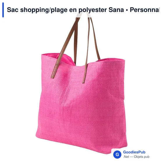 Sac de plage personnalisable en polyester avec logo - Sana - Image 3