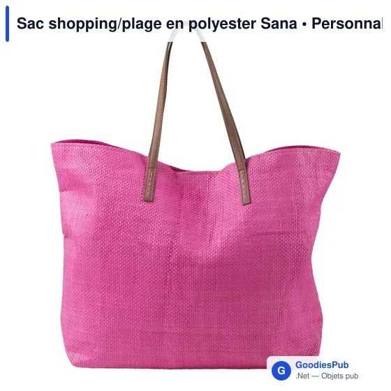 Sac de plage personnalisable en polyester avec logo - Sana - Image 4