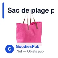 Sac de plage personnalisable en polyester avec logo - Sana - Miniature 6