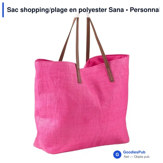 Sac de plage personnalisable en polyester avec logo - Sana - Image 6