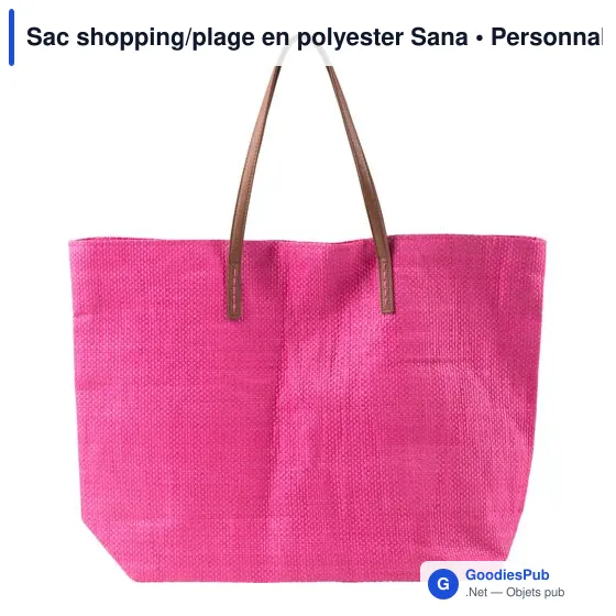 Sac de plage personnalisable en polyester avec logo - Sana - Image 7
