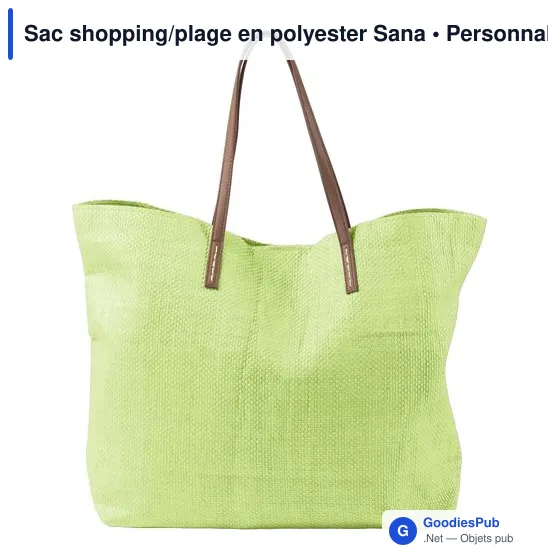 Sac de plage personnalisable en polyester avec logo - Sana - Image 8