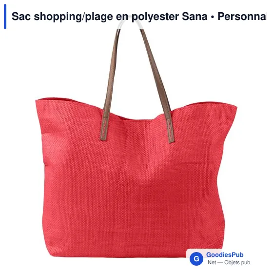 Sac de plage personnalisable en polyester avec logo - Sana - Image 9