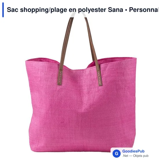 Sac de plage personnalisable en polyester avec logo - Sana - Image 10