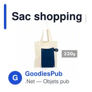 Sac shopping pliable en coton personnalisable avec logo - Arlo - Miniature 11