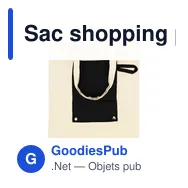 Sac shopping pliable en coton personnalisable avec logo - Arlo - Miniature 3