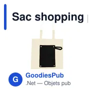 Sac shopping pliable en coton personnalisable avec logo - Arlo - Miniature 4