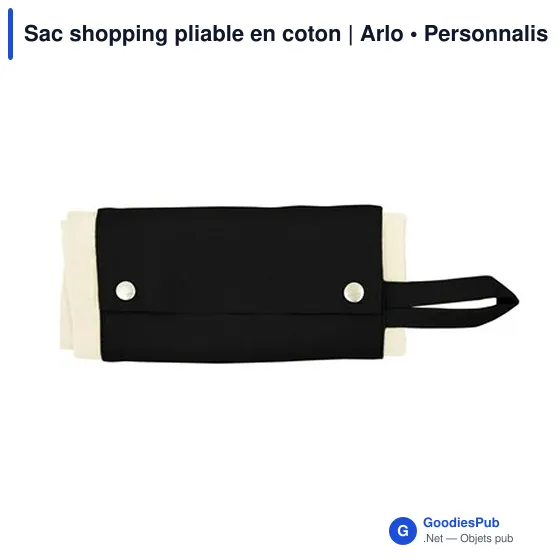 Sac shopping pliable en coton personnalisable avec logo - Arlo - Image 5