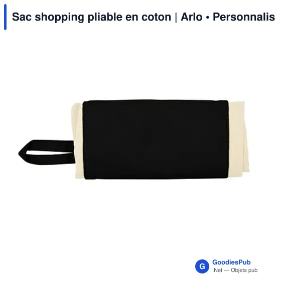 Sac shopping pliable en coton personnalisable avec logo - Arlo - Image 7
