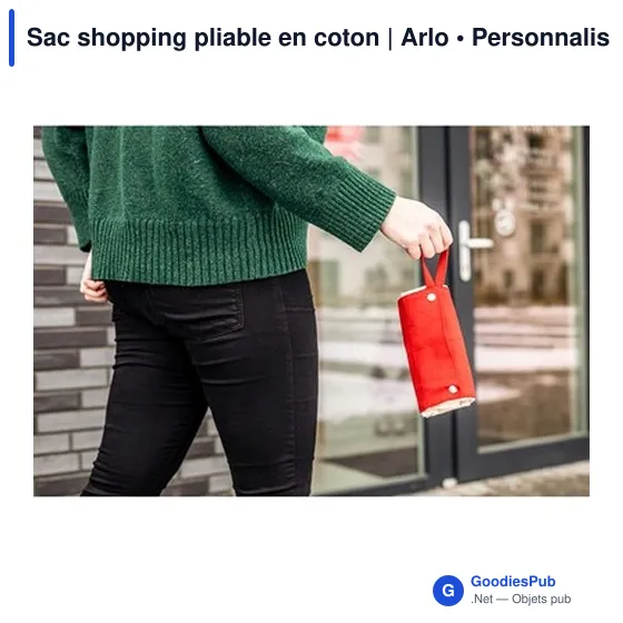 Sac shopping pliable en coton personnalisable avec logo - Arlo - Image 8