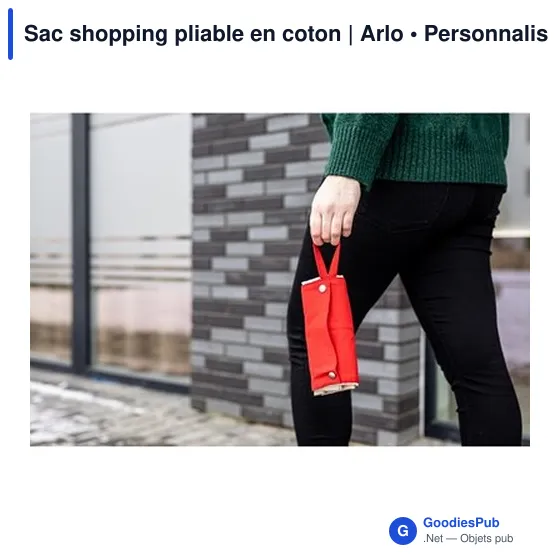Sac shopping pliable en coton personnalisable avec logo - Arlo - Image 9