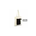 Variante noir - Sac shopping pliable en coton personnalisable avec logo - Arlo