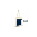Variante bleu marine - Sac shopping pliable en coton personnalisable avec logo - Arlo