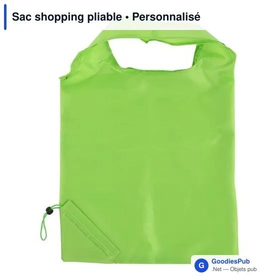 Sac shopping pliable personnalisable avec logo - IIM1EA - Image 2