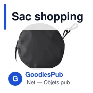 Sac shopping pliable personnalisable avec logo - Miley - Miniature 1