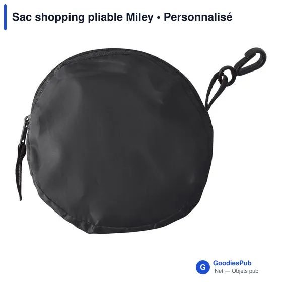 Sac shopping pliable personnalisable avec logo - Miley - Image 1
