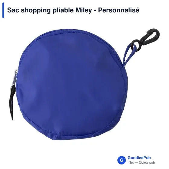 Sac shopping pliable personnalisable avec logo - Miley - Image 2
