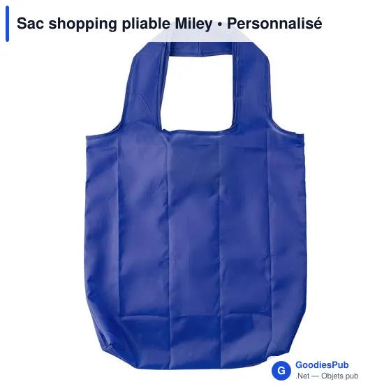 Sac shopping pliable personnalisable avec logo - Miley - Image 3