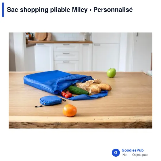 Sac shopping pliable personnalisable avec logo - Miley - Image 4