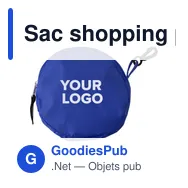 Sac shopping pliable personnalisable avec logo - Miley - Miniature 5