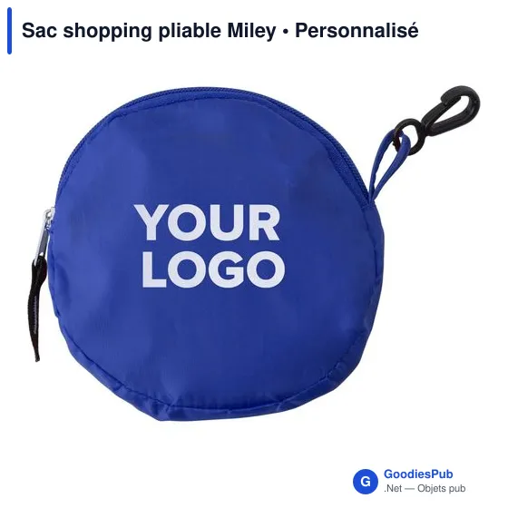 Sac shopping pliable personnalisable avec logo - Miley - Image 5