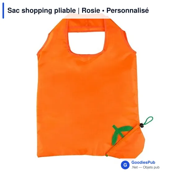 Sac shopping pliable personnalisé avec logo - Rosie - Image 2