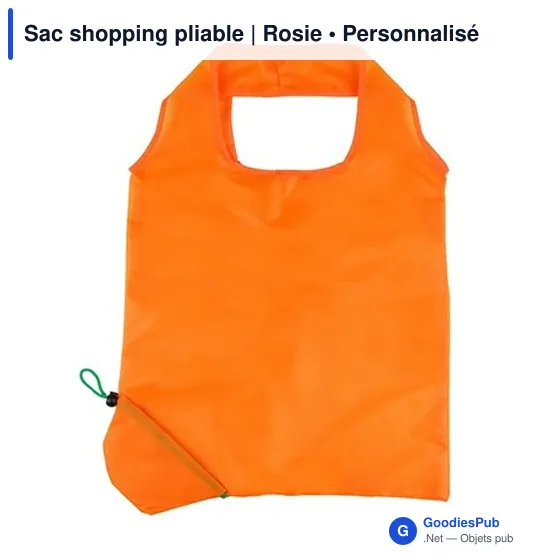 Sac shopping pliable personnalisé avec logo - Rosie - Image 3