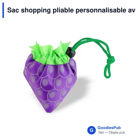Sac shopping pliable personnalisable avec logo - Rosie