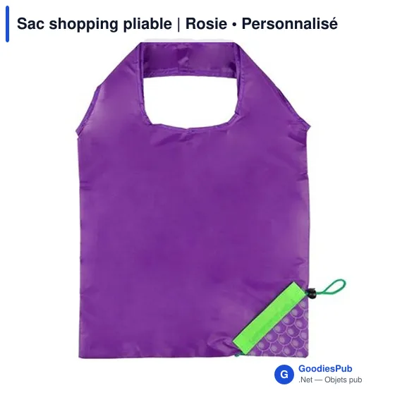 Sac shopping pliable personnalisable avec logo - Rosie - Image 3
