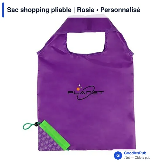 Sac shopping pliable personnalisable avec logo - Rosie - Image 4
