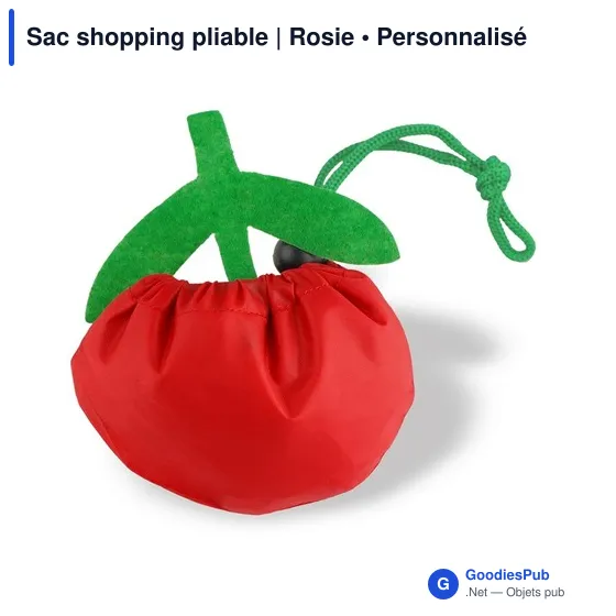 Sac shopping pliable personnalisable avec logo - Rosie - Image 1