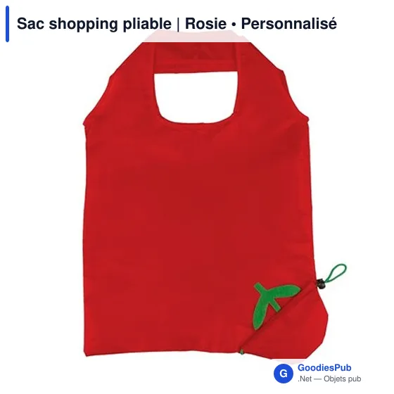 Sac shopping pliable personnalisable avec logo - Rosie - Image 2