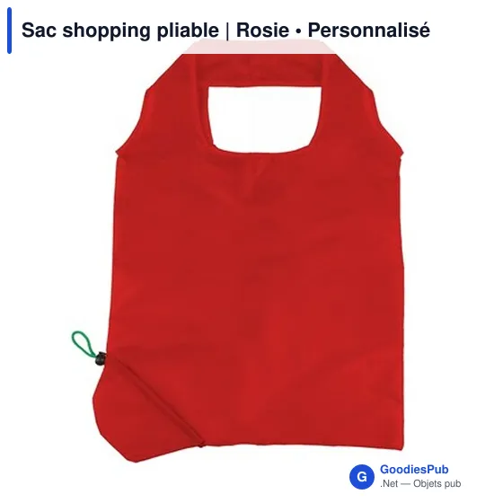 Sac shopping pliable personnalisable avec logo - Rosie - Image 3