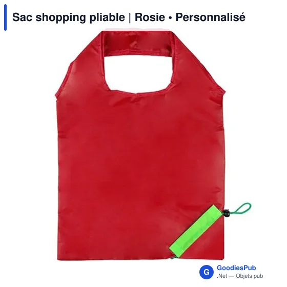Sac shopping pliable personnalisé avec logo - Rosie - Image 2