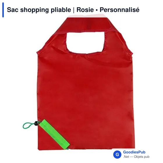 Sac shopping pliable personnalisé avec logo - Rosie - Image 3