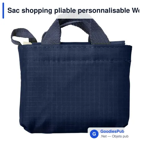 Sac shopping pliable personnalisable Wes avec logo