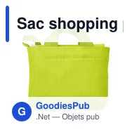 Sac shopping pliable personnalisable Wes avec logo - Miniature 3